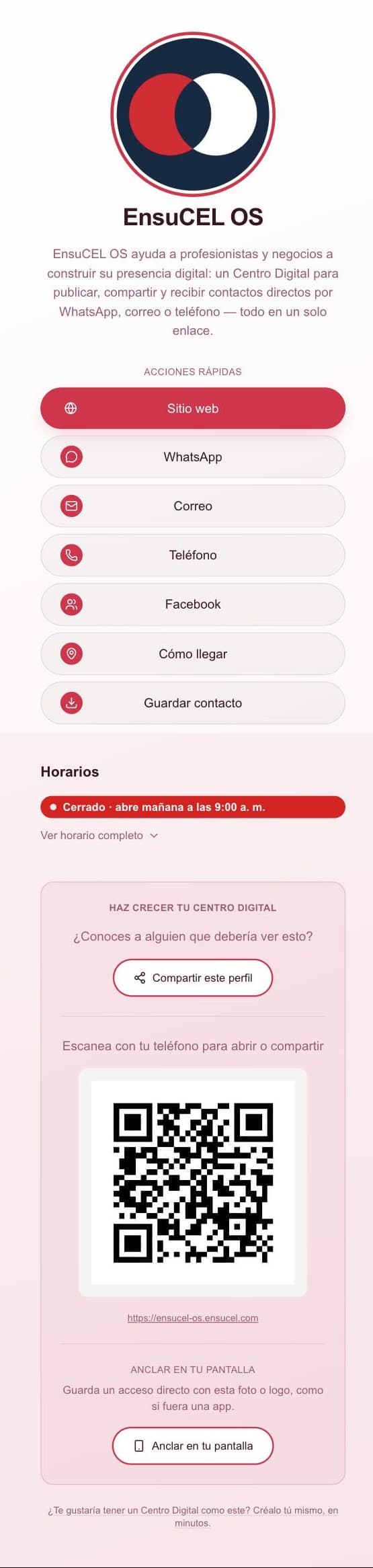 Centro Digital publicado con el tema Rosa