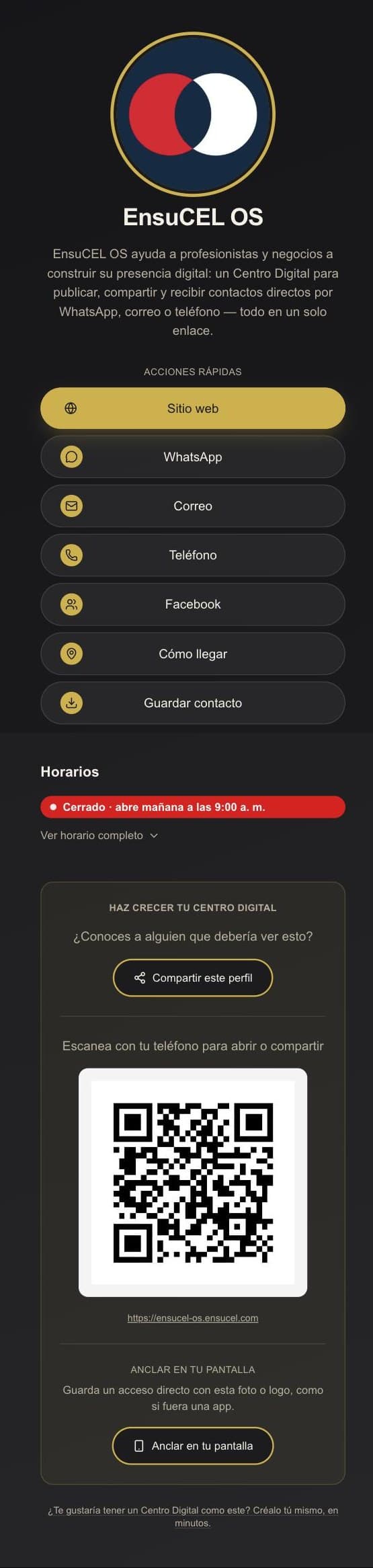 Centro Digital publicado con el tema Gris elegante