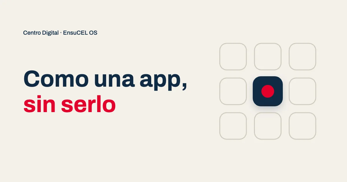 Anclar en pantalla tu Centro Digital: queda en la pantalla de inicio de tu cliente como una app, sin descargar nada