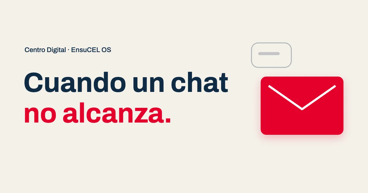 Botón de correo en tu Centro Digital: el canal formal para cotizaciones y documentos cuando un chat no alcanza