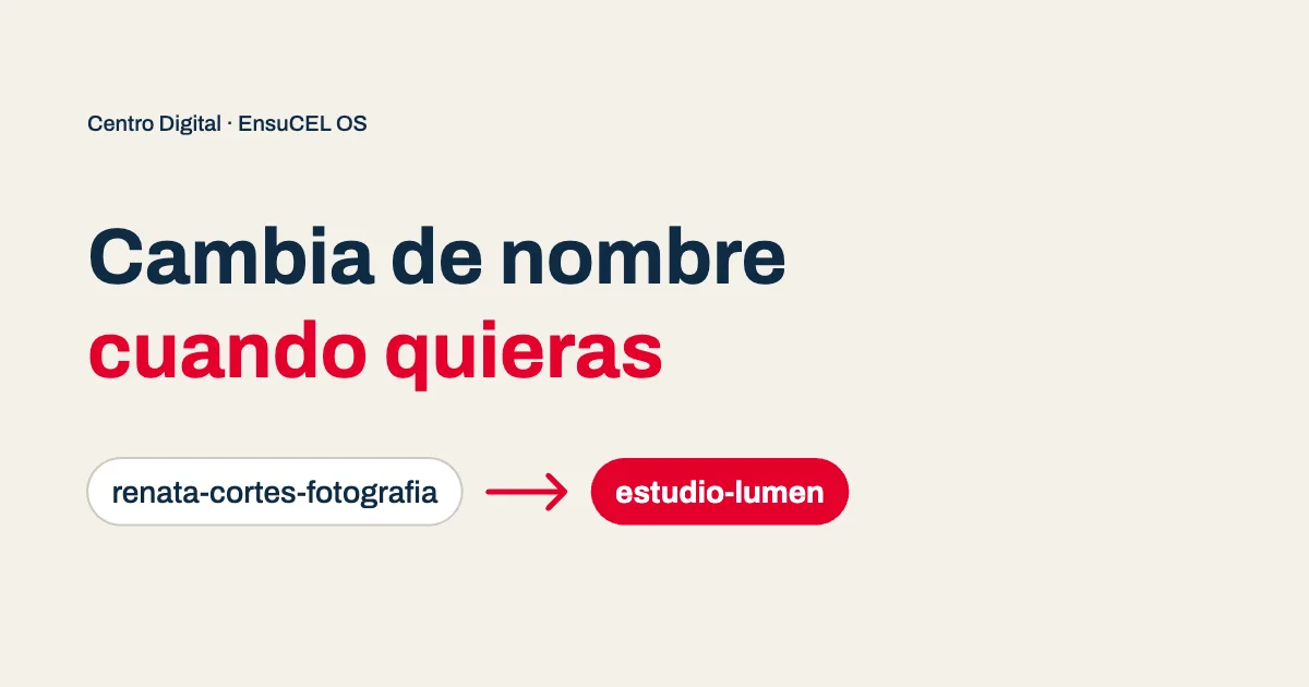 Cambia de nombre tu Centro Digital cuando quieras: la dirección anterior sigue llevando a tu nombre nuevo
