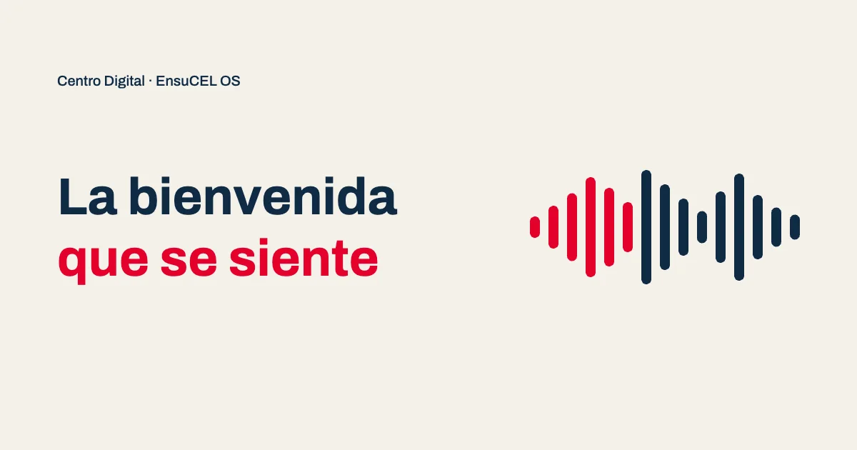 Recorrido guiado con audio en tu Centro Digital: una nota de voz breve, la bienvenida que se siente sin decir una palabra