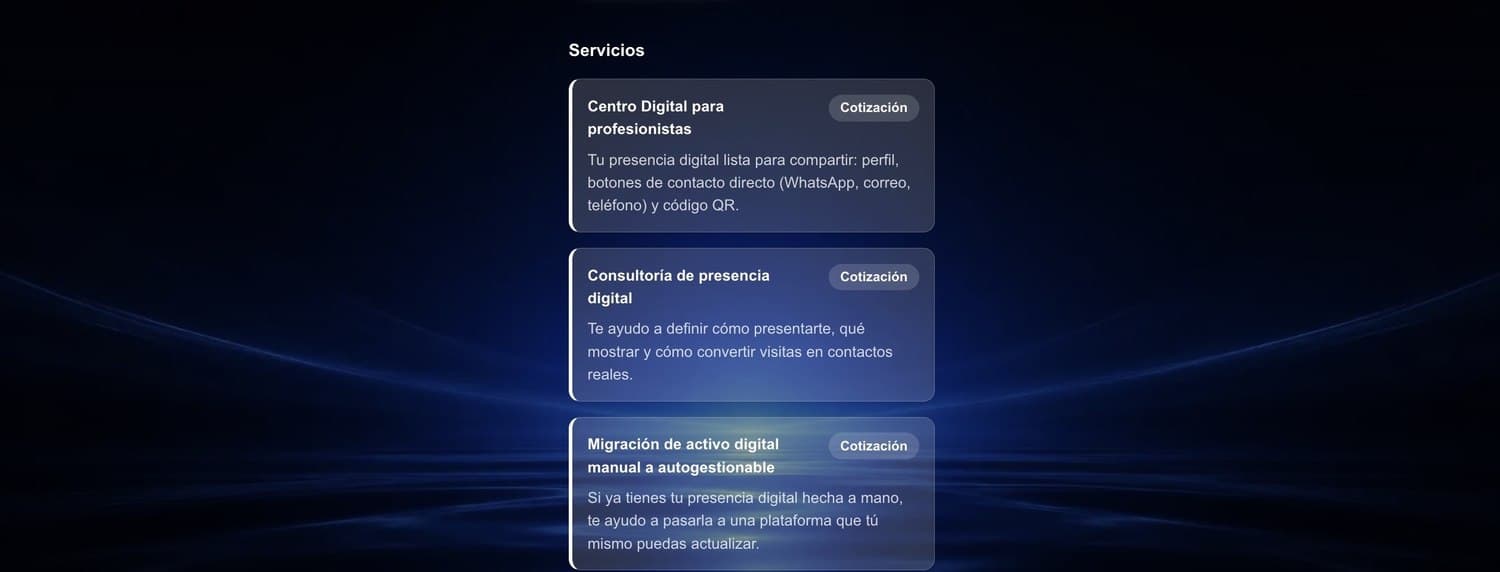 Servicios con precio